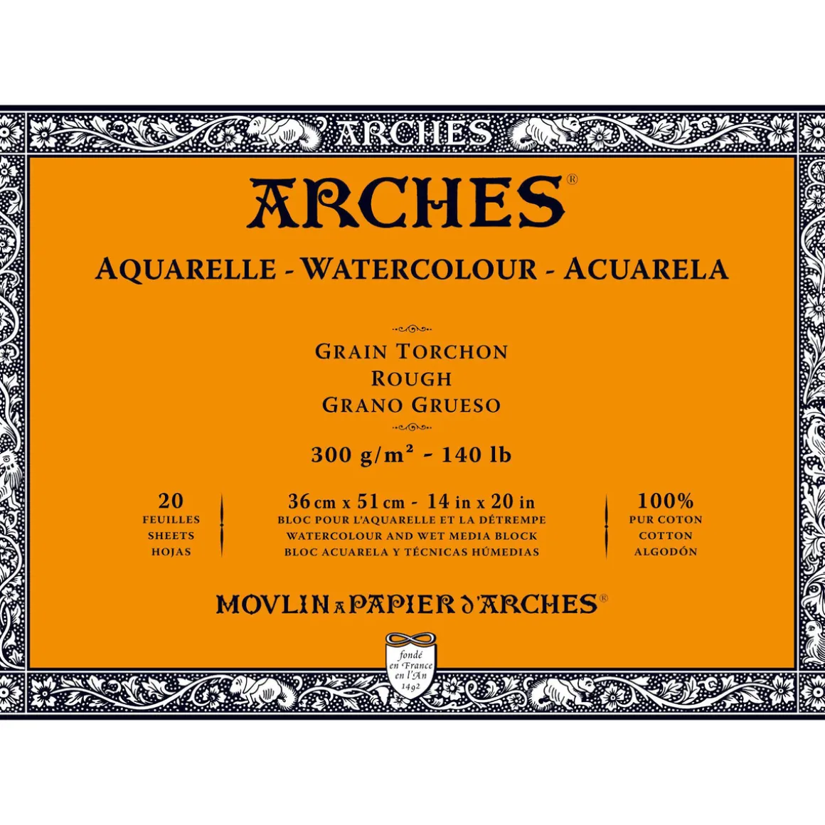 Arches akv.blokk GT 36x51 300 g