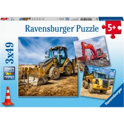 Barnepuslespill 3x49 Digger at