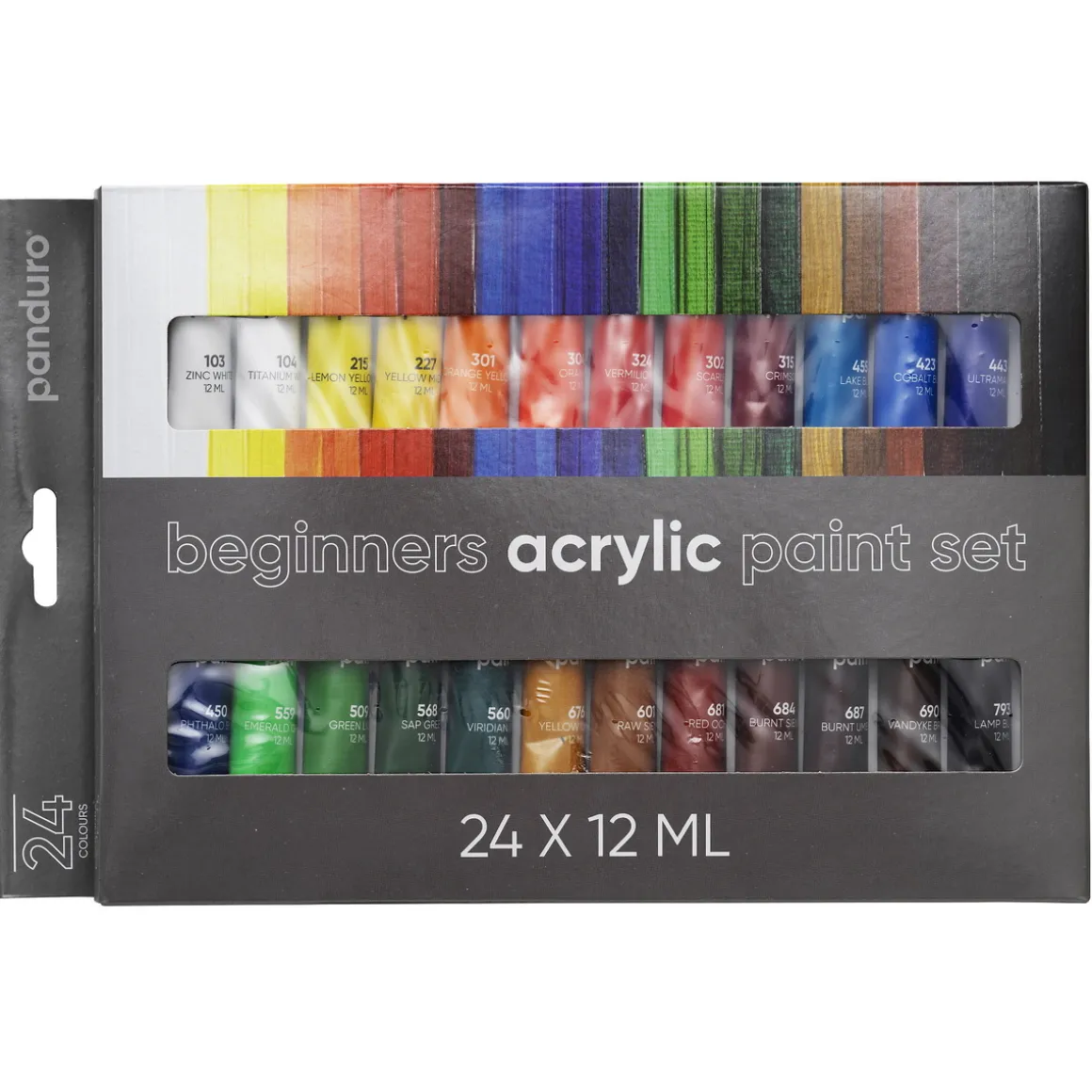 Beginners Acrylic Paint, akrylmaling for nybegynnere 24×12 ml