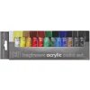 Beginners Acrylic Paint, akrylmaling for nybegynnere 12×12 ml