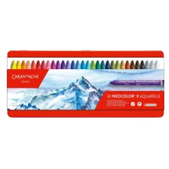 Caran d’Ache Neocolor II – 30 vannløselige akvarellkritt av høyeste kvalitet