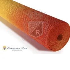 Cartotecnica Rossi kreppapir 576/9 – tonet gul og oransje, 180 g rull (144 g/m²) à 50×250 cm