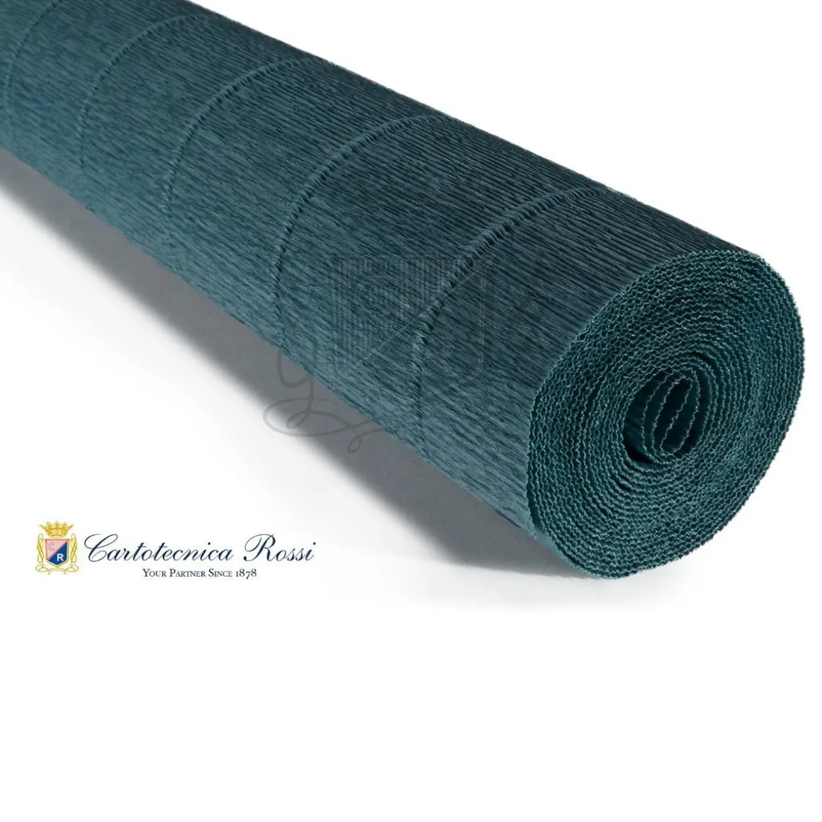 Cartotecnica Rossi kreppapir 560 – smaragdgrønn, 180 g rull (144 g/m²) à 50×250 cm