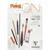 Clairefontaine Paint ON Multi Techniques blokk A4 (210×297 mm), 30 hvite ark, 250 g/m²