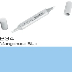 Copic Sketch B34 Mangan. Blue