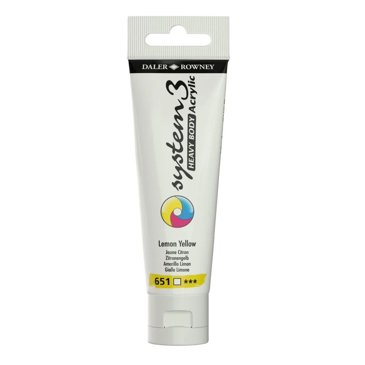 Daler-Rowney System3 Heavy Body akrylmaling 59 ml – Lemon Yellow 651