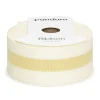 Dekorbånd offwhite med bred gullsøm, 8 m langt og 25 mm bredt