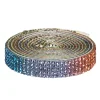Dekorbånd selvklebende med strassteiner 1 meter×10 mm rainbow