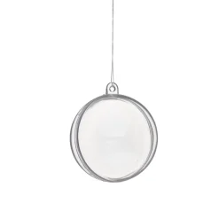 Delbare julekuler av plast, runde, 6 stk. Ø5,5 cm