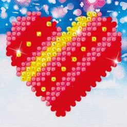 Diamond Dotz Patchwork Heart – diamond painting, 7×7 cm, 325 dotz