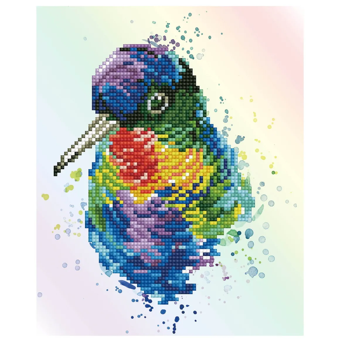 Diamond Dotz Rainbow Feathers – diamond painting, 22×27 cm, 2535 dotz