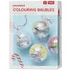 DIY-Kit Colouring Xmas Baubles – fargelegg motiver og dekorer i 4 julekuler