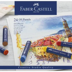 Faber-Castell Oil Pastels, sett med 24 oljepastellkritt