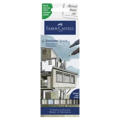 Faber-Castell Sketch Marker Architect, 6 tusjpenner med dobbel spiss