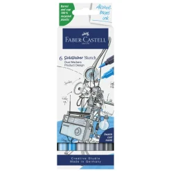Faber-Castell Sketch Marker Product Design, 6 tusjpenner med dobbel spiss