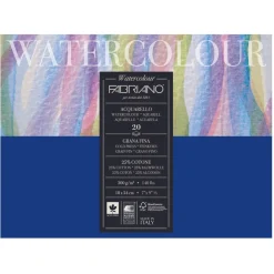 Fabriano Watercolour akvarellblokk GF 18×24 cm, 20 ark, 300 g/m²