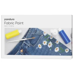 Fabric paint 5×80 ml Basic – 5 tekstilfarger i basisfarger for både lyse og mørke tekstiler