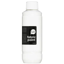 Fabric Paint 250 ml – hvit dekkende tekstilfarge for mørke tekstiler