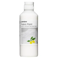 Fabric paint 250 ml – hvit tekstilfarge for både lyse og mørke tekstiler