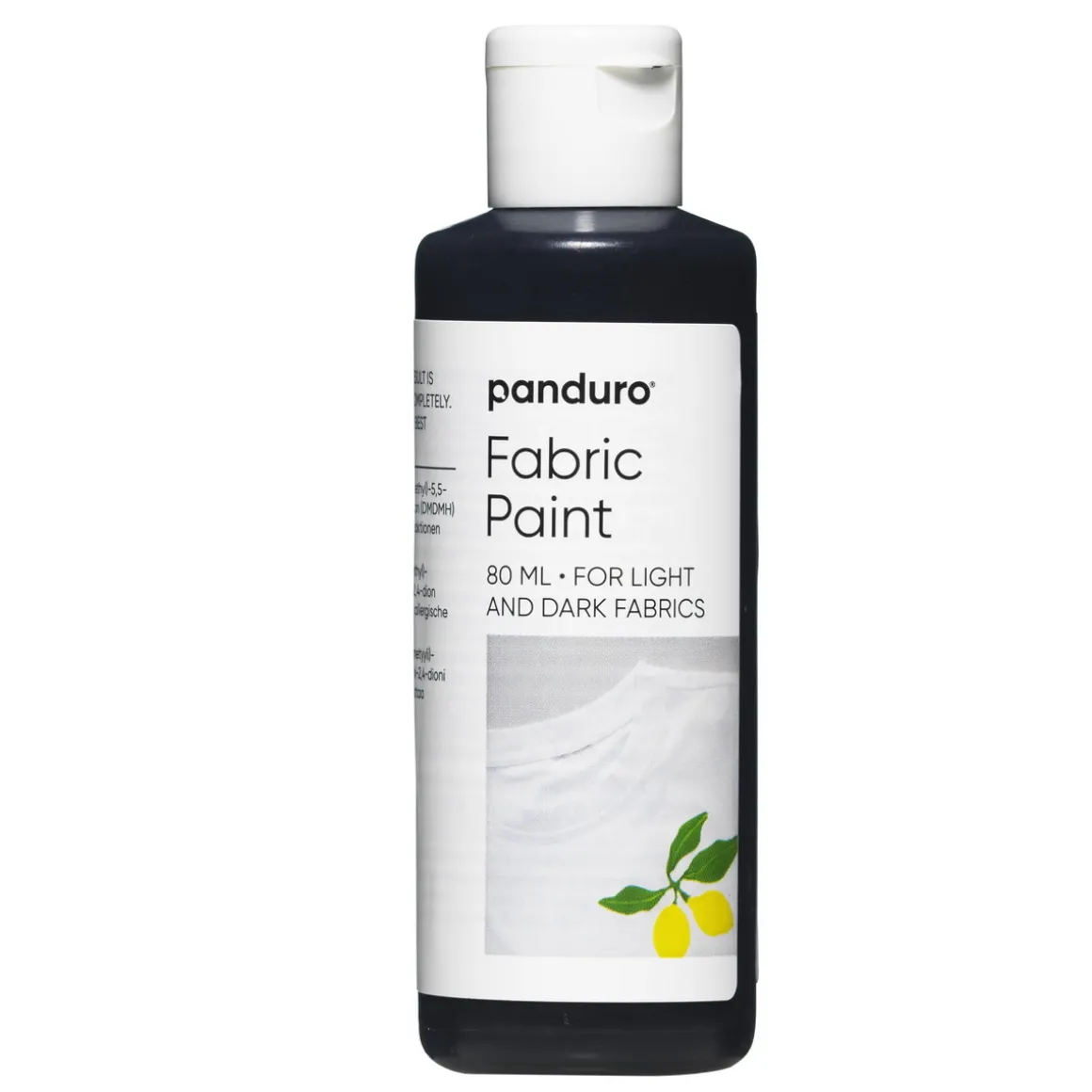 Fabric paint 80 ml – svart tekstilfarge for både lyse og mørke tekstiler