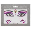 Face Jewels Pretty In Pink – klistremerker og ansiktssmykke for utkledning og karneval
