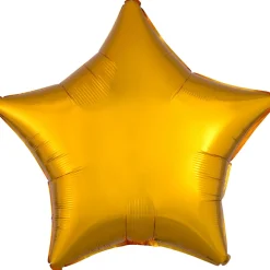 Folieballong Ø45 cm – gullfarget stjerne