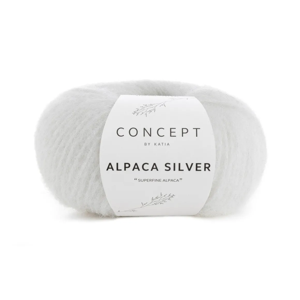 Garn Alpaca silver 25 g hvit