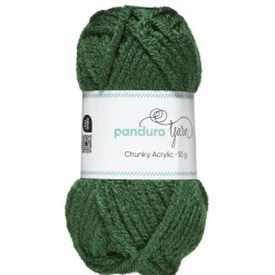 Garn Chunky Acrylic 50 g mørkegrønn