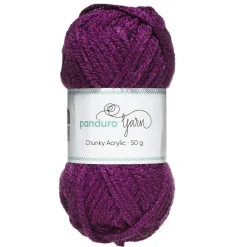 Garn Chunky Acrylic 50 g mørkelilla