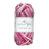 Garn Chunky Acrylic 50 g pink to wine red multi