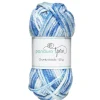 Garn Chunky Acrylic 50 g white to blue multi