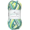 Garn Chunky Acrylic 50 g white to green multi