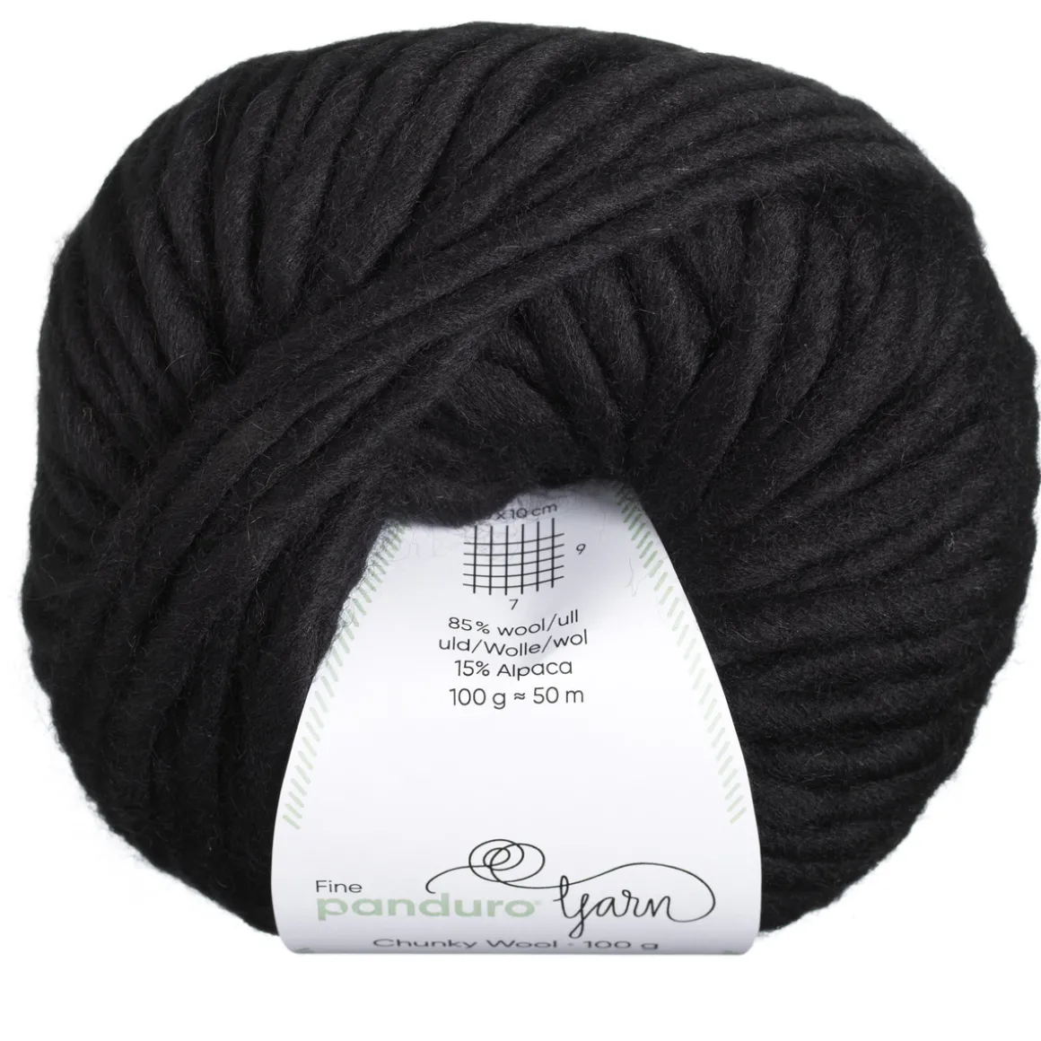 Garn Chunky Wool 100g svart