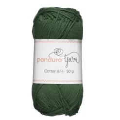 Garn Cotton 8/4 50g mørkegrønn