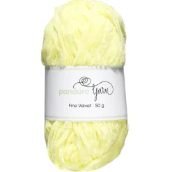 Garn Fine Velvet 50 g lysegul – fløyelsmykt og himmelsk mykt garn