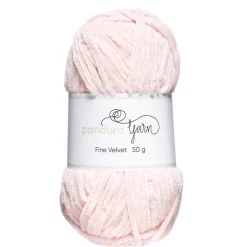 Garn Fine Velvet 50 g lyserosa – fløyelsmykt og himmelsk mykt garn