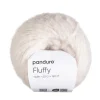 Garn Fluffy 50 g hvit