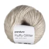 Garn Fluffy Glitter 50 g beige