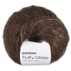 Garn Fluffy Glitter 50 g brun