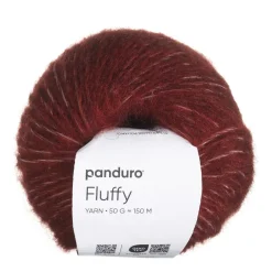 Garn Fluffy 50 g mørk rust