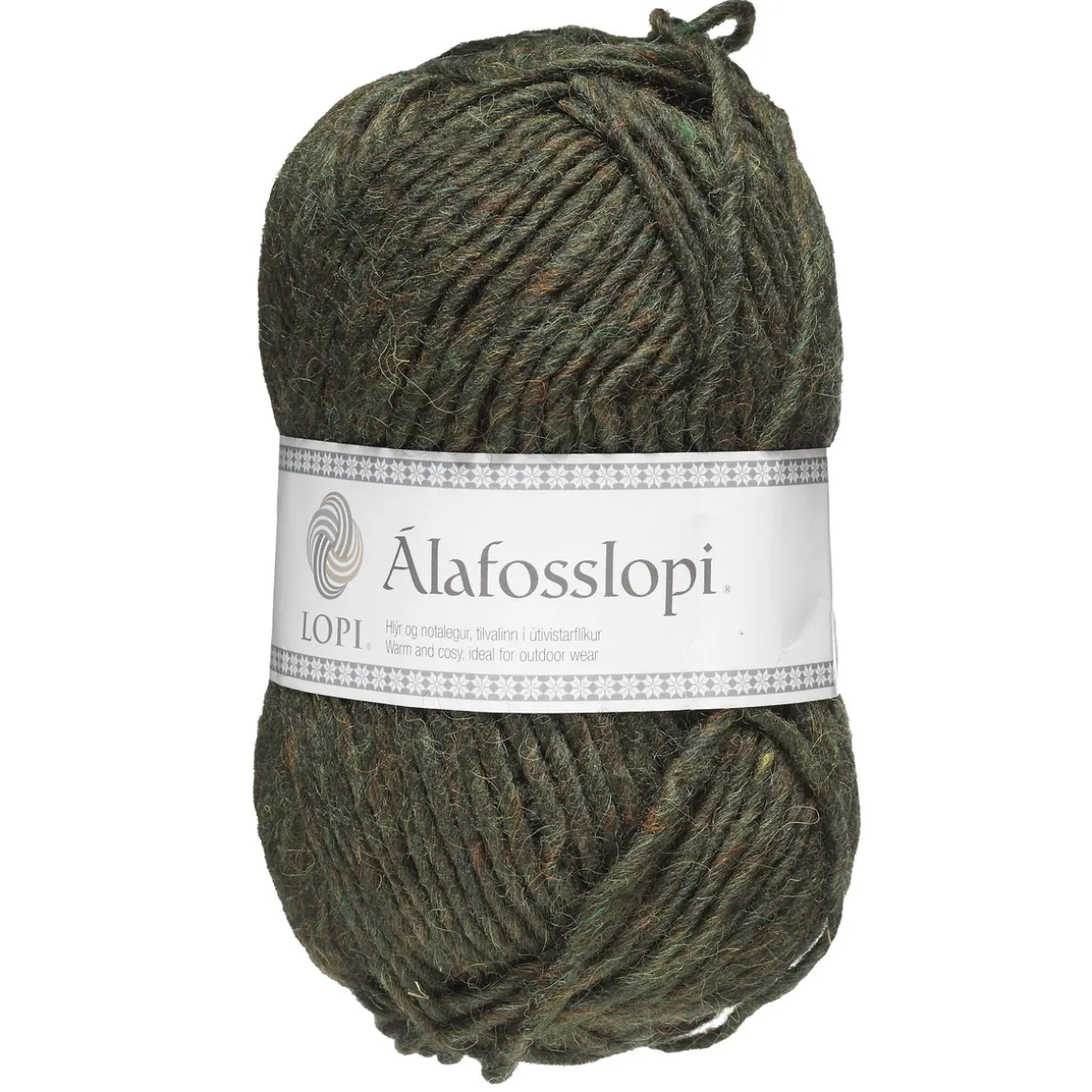 Garn Istex Alafosslopi 100 g mørk grønn – 9966 Cypress green heather