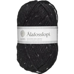 Garn Istex Alafosslopi 100 g svartmelert – 9975 Black tweed