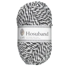 Garn Istex Hosuband 100 g hvit/svart – White-black 0000