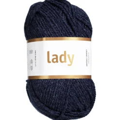 Garn Järbo Lady 50 g jeansblå – 44229 Denim melangé