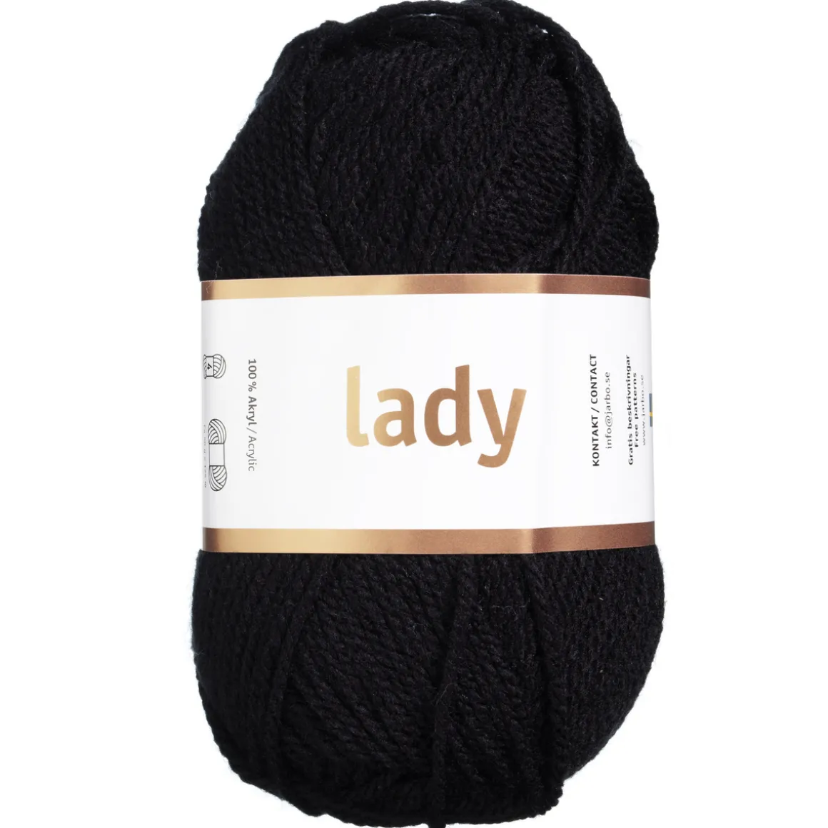 Garn Järbo Lady 50 g svart – 44201 Black