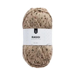 Garn Järbo Raggi 100 g beige prikk – Tweedy forest 15182