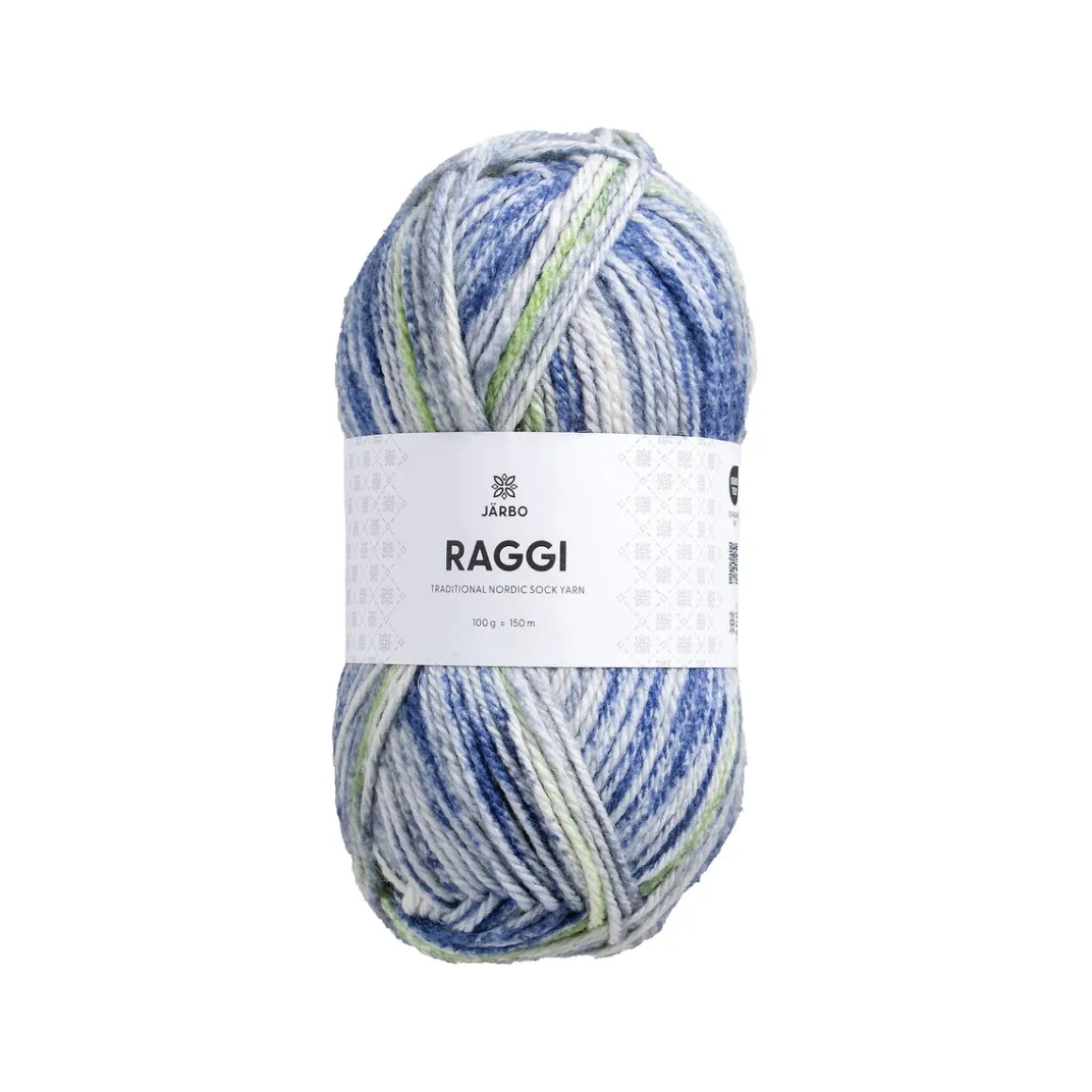 Garn Järbo Raggi 100 g blå-grønn – Lunar signal 15263