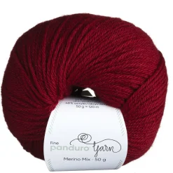 Garn Merino Mix 50g Mørkrødt