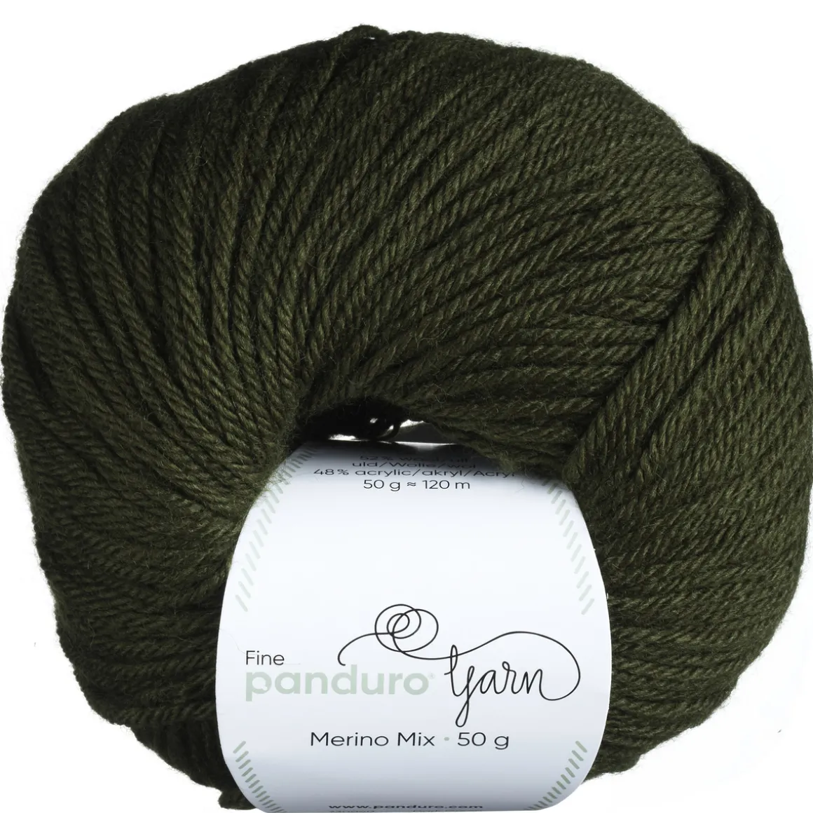 Garn Merino Mix 50 Mørkgrønt