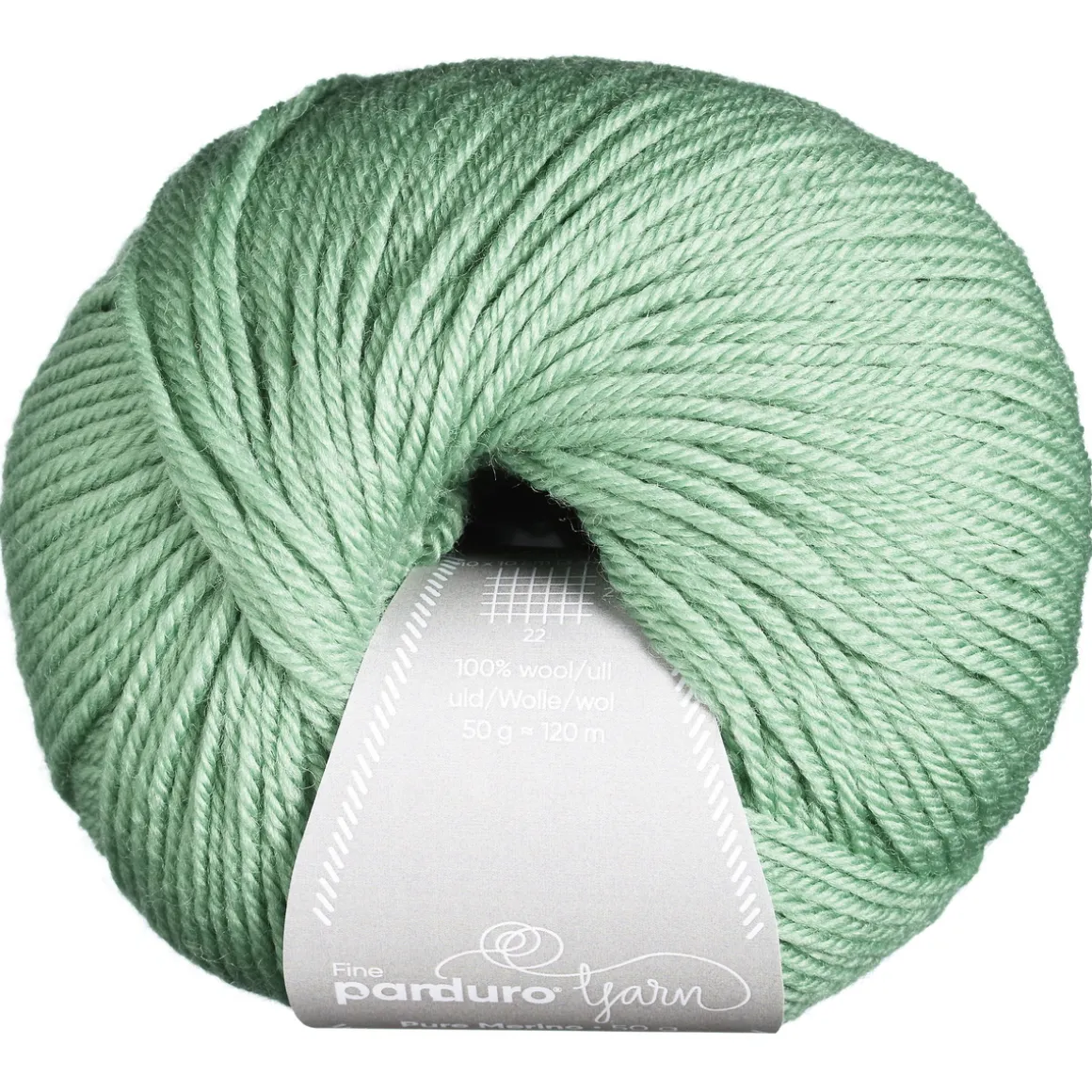 Garn Pure Merino 50g tåkegrønn